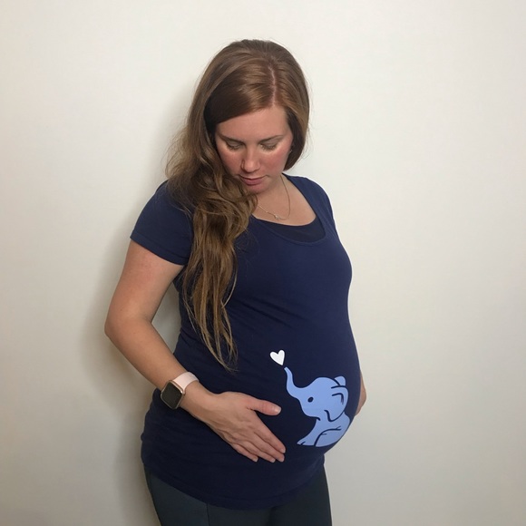 Elephant Maternity Shirt NWOT - Picture 4 of 8